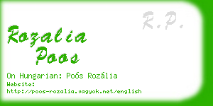 rozalia poos business card